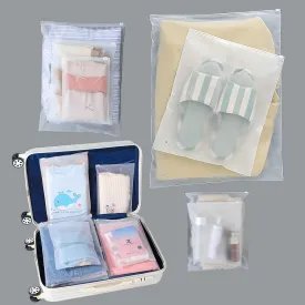 (20 pcs, 4 Sizes) Travel Luggage Organizer Bags, 4 Mil Slider Zip Plastic Clothing Packaging Bags, Travel/Home Storage and organizing pouches, Space Saver Bag (6''x9''-14x18'')
