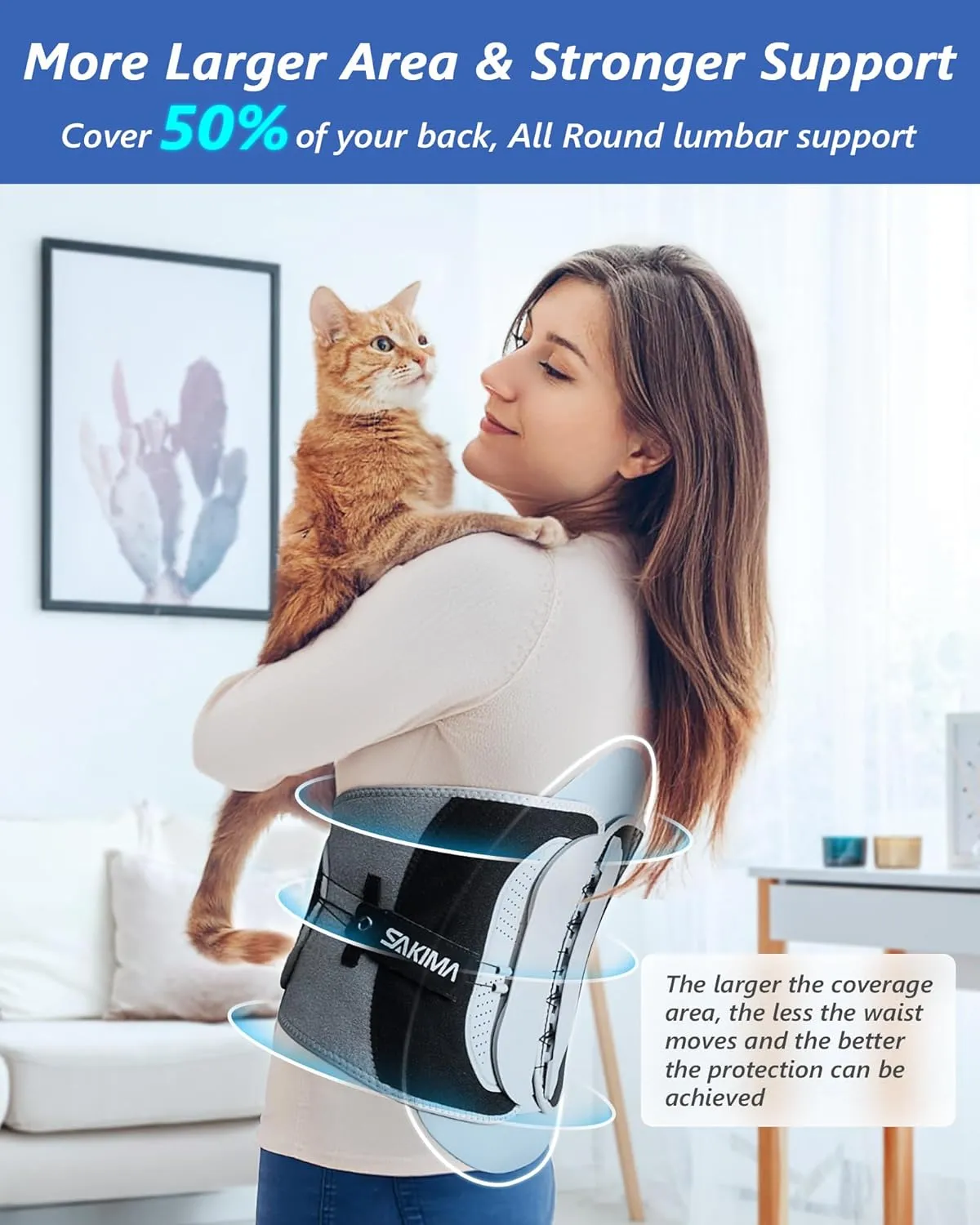 Back Brace for Lower Back Pain Relief with Pulley Support System, Adjustable Lumbar Support Belt with Lumbar Panel, Breathable, Strong Support Design For Herniated Disc, Sciatica, Scoliosis (Large)