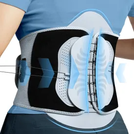 Back Brace for Lower Back Pain Relief with Pulley Support System, Adjustable Lumbar Support Belt with Lumbar Panel, Breathable, Strong Support Design For Herniated Disc, Sciatica, Scoliosis (Large)