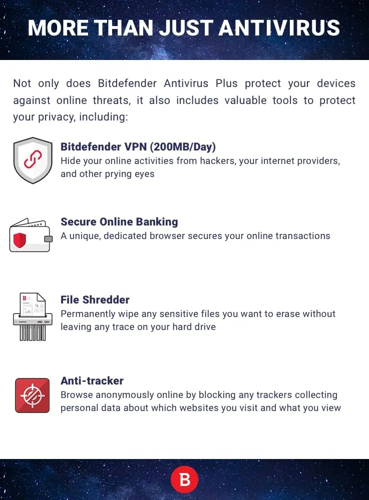 Bitdefender Total Security  Complete Antivirus and Internet Security Suite  5 Devices | 2 year Subscription | PC/Mac | Activation Code by Mail