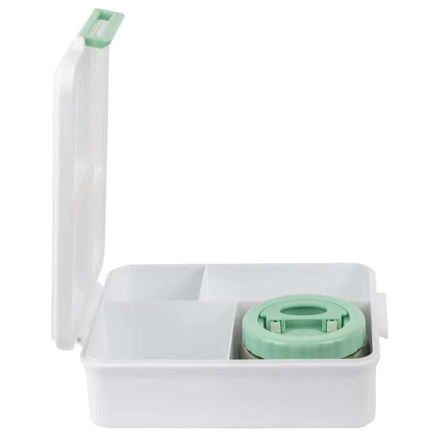 Citron Grand Lunchbox with Hot Food Jar - Dino - White