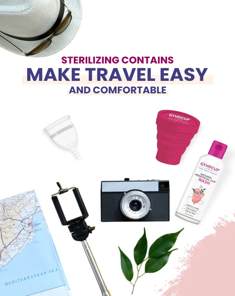 Collapsible Menstrual Cup Sterilizer | Kills 99% Of Germs In 2 Minutes | Microwave Friendly