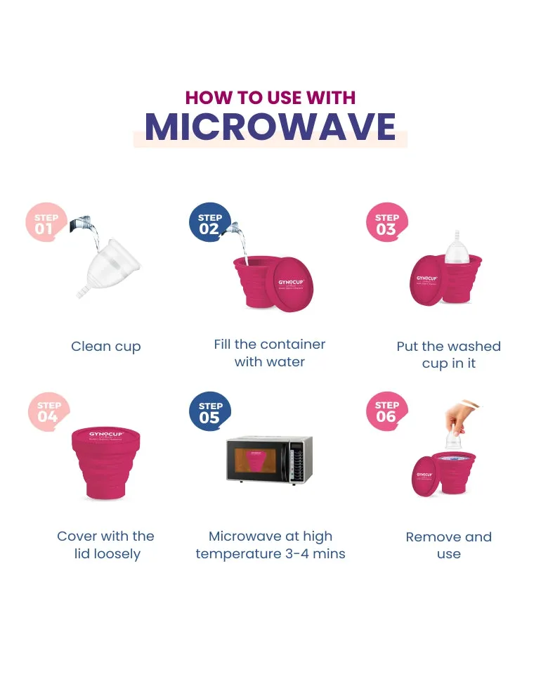 Collapsible Menstrual Cup Sterilizer | Kills 99% Of Germs In 2 Minutes | Microwave Friendly