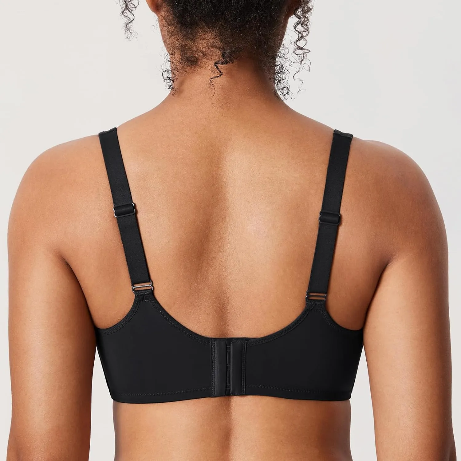 DELIMIRA Women's Confishape Full Coverage Bra Plus Size Supportive Underwire Unlined Comfortable Bras