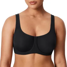 DELIMIRA Women's Confishape Full Coverage Bra Plus Size Supportive Underwire Unlined Comfortable Bras
