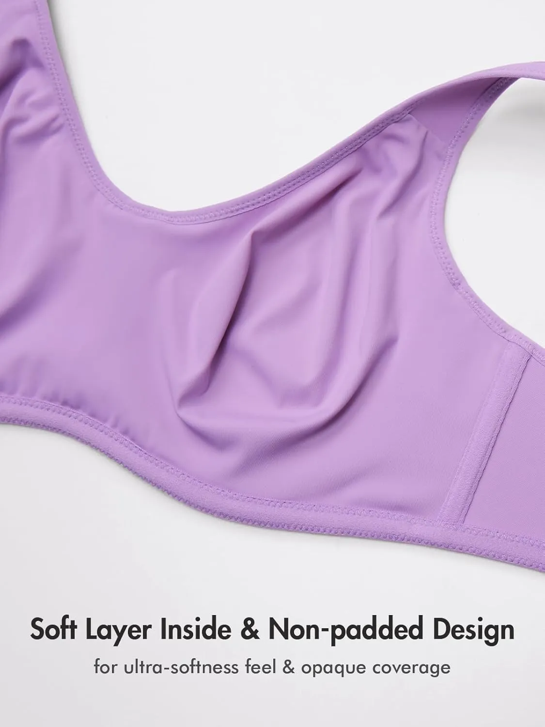DELIMIRA Women's Confishape Full Coverage Bra Plus Size Supportive Underwire Unlined Comfortable Bras