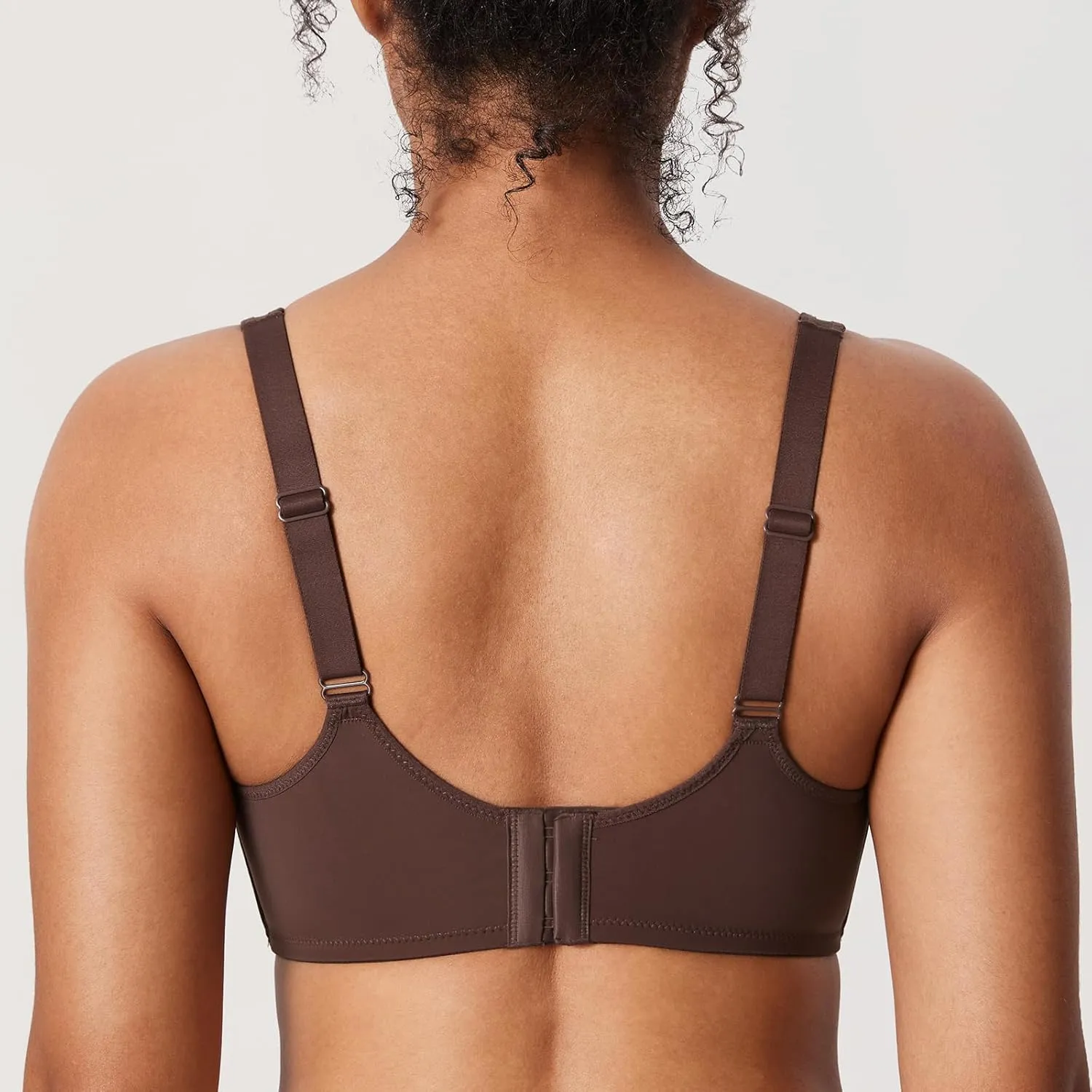 DELIMIRA Women's Confishape Full Coverage Bra Plus Size Supportive Underwire Unlined Comfortable Bras