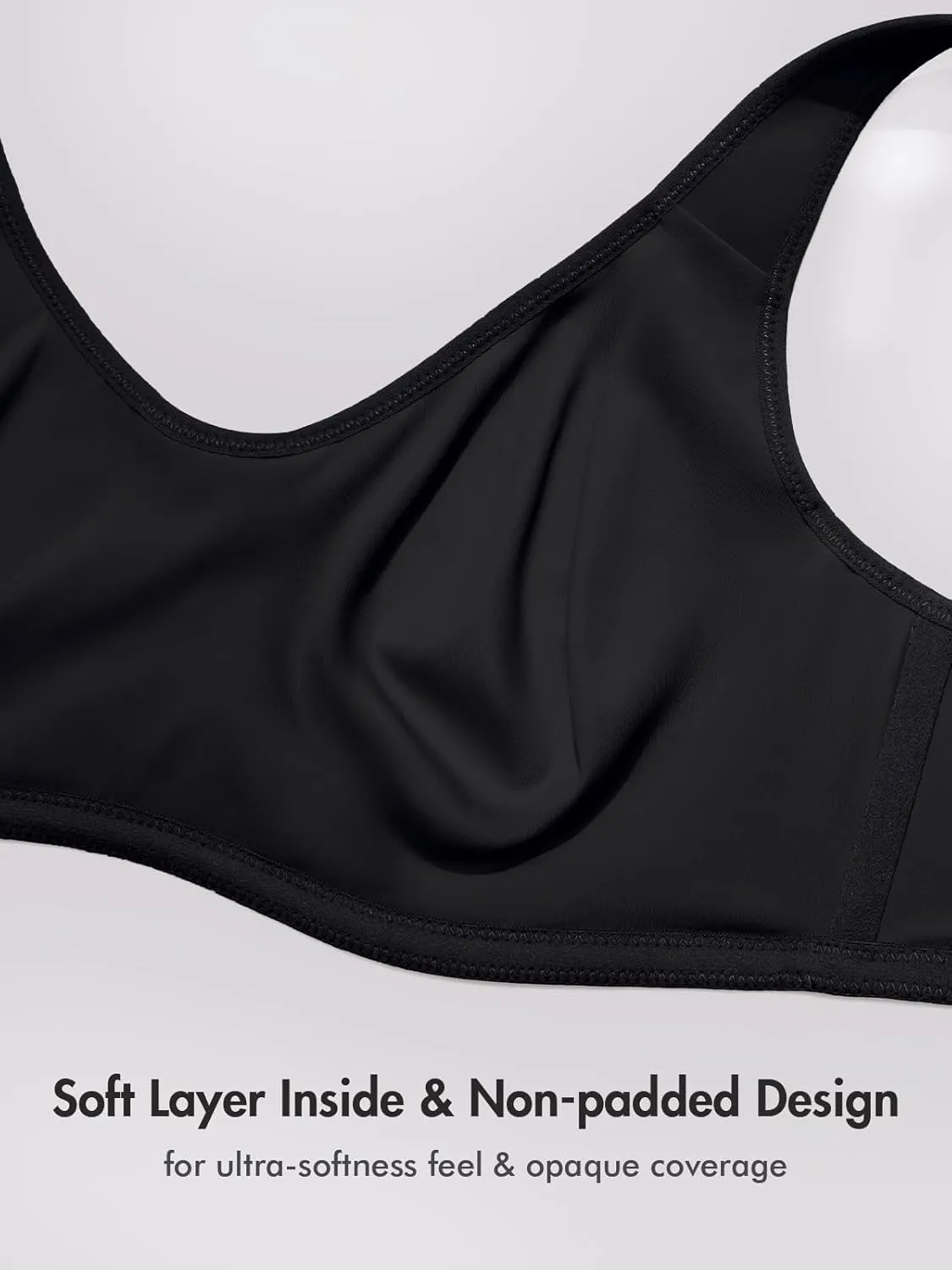 DELIMIRA Women's Confishape Full Coverage Bra Plus Size Supportive Underwire Unlined Comfortable Bras