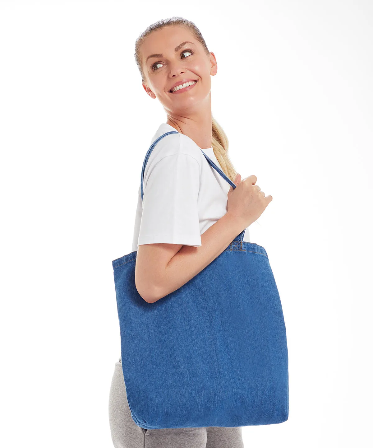 Denim Blue - Denim tote bag