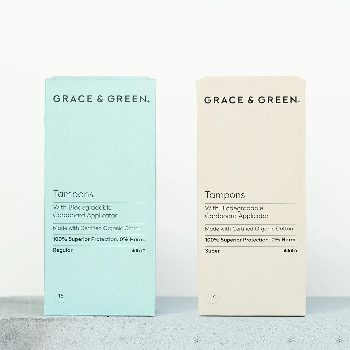 Grace and Green - Organic Tampons with Applicator - Regular