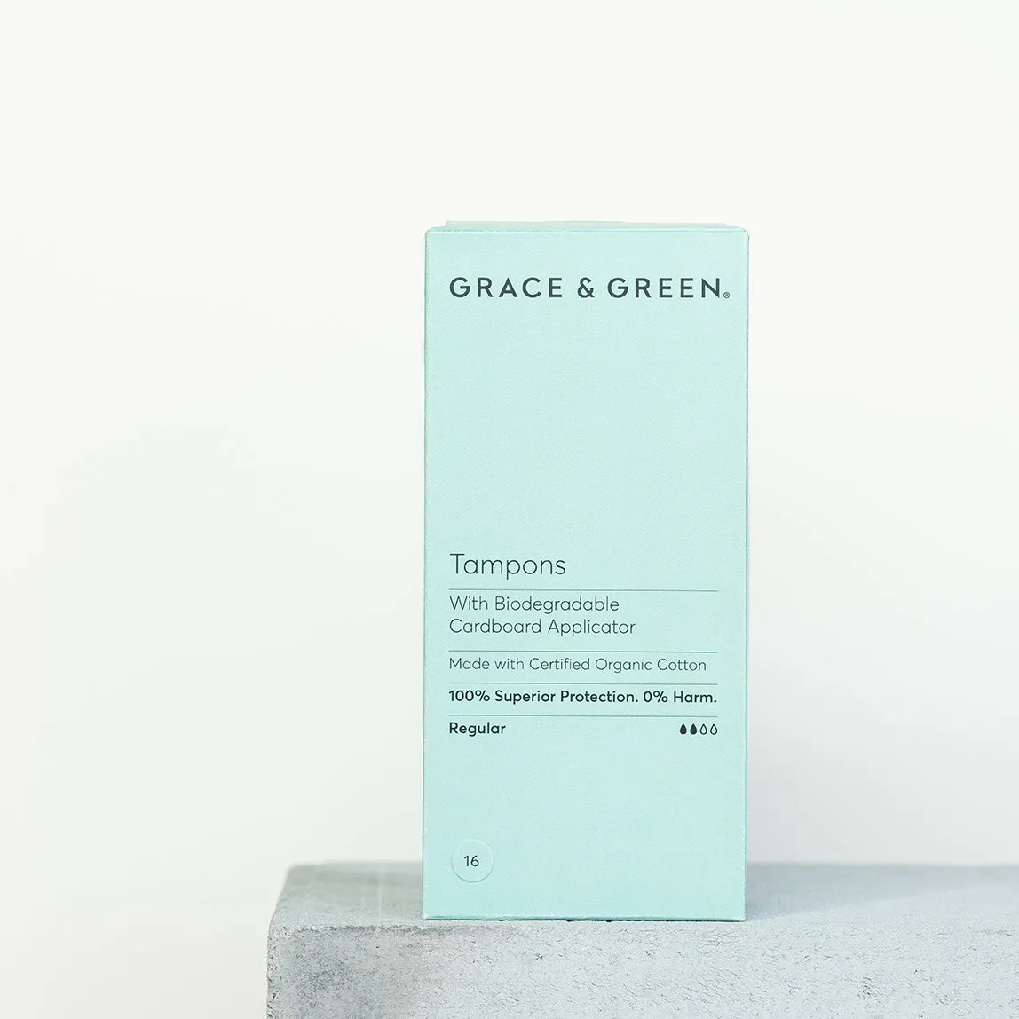Grace and Green - Organic Tampons with Applicator - Regular