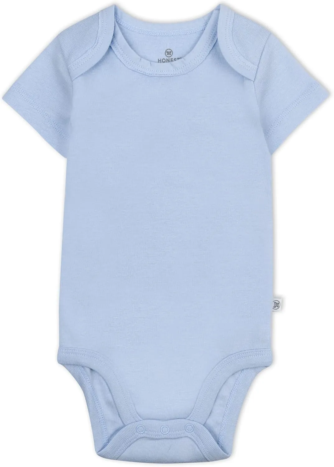 HonestBaby 5-pack Short Sleeve Bodysuits One-piece 100% Organic Cotton for Infant Baby Boys