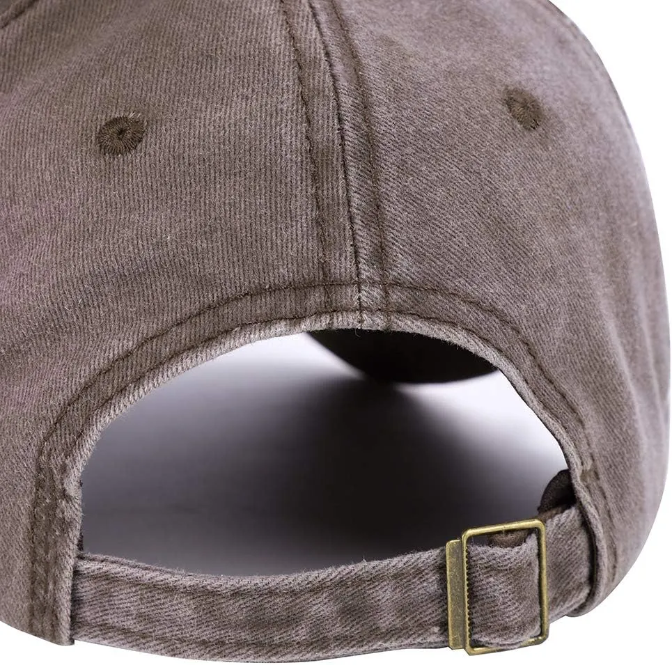 Ibluelover Washed Distressed Cotton Baseball Cap Unisex Adjustable Snapback Trucker Hat