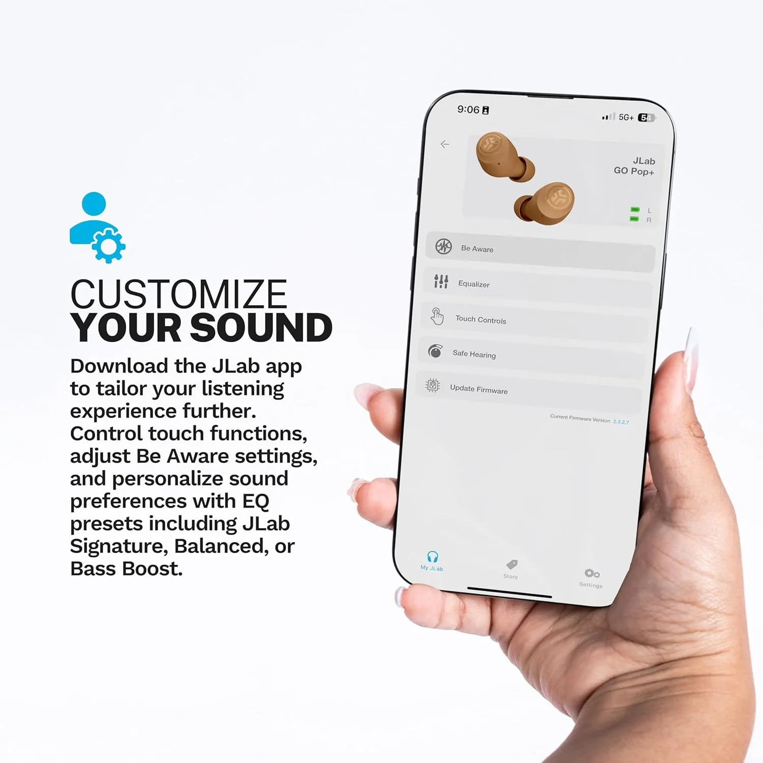 JLab Go Air Tones  True Wireless Earbuds Designed with Auto On and Connect, Touch Controls, 32  Hours Bluetooth Playtime, EQ3 Sound, and Dual Connect, Natural Earthtone Color (7572 W)