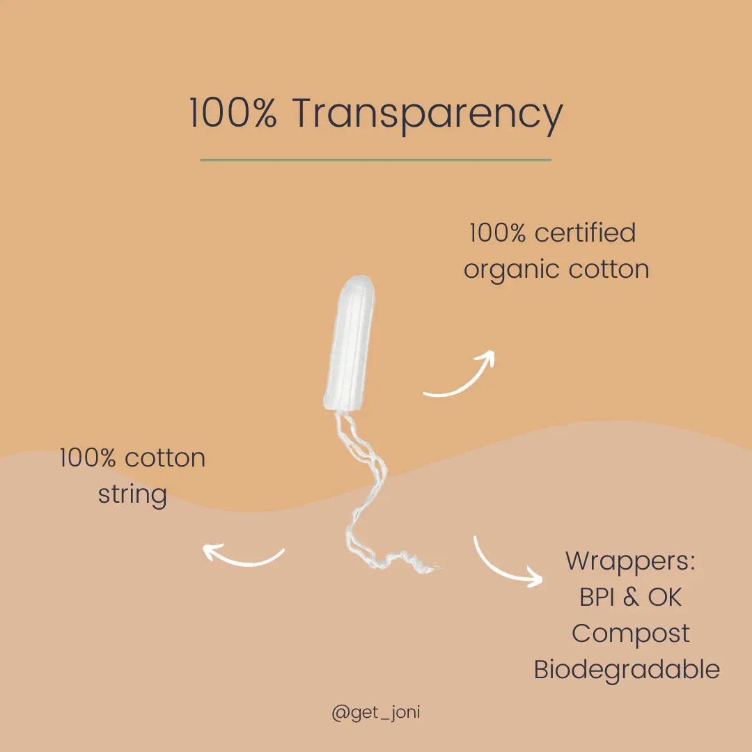 Joni - Organic Bamboo Super Tampons 16 Pack