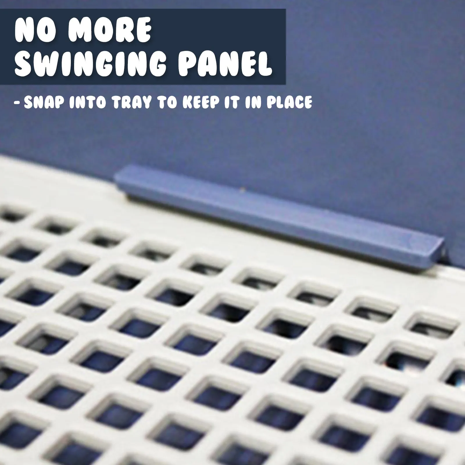 Leak-Proof Pet Potty Tray with Raised Walls, Blue - PS Korea