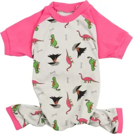 Leveret Dog Pajamas 100% Cotton Dinosaur (Size Medium)