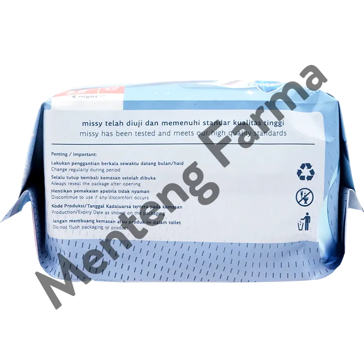 Missy Gentle Freeze Night 29 cm 10 Pads - Pembalut Wanita Khusus Malam Hari