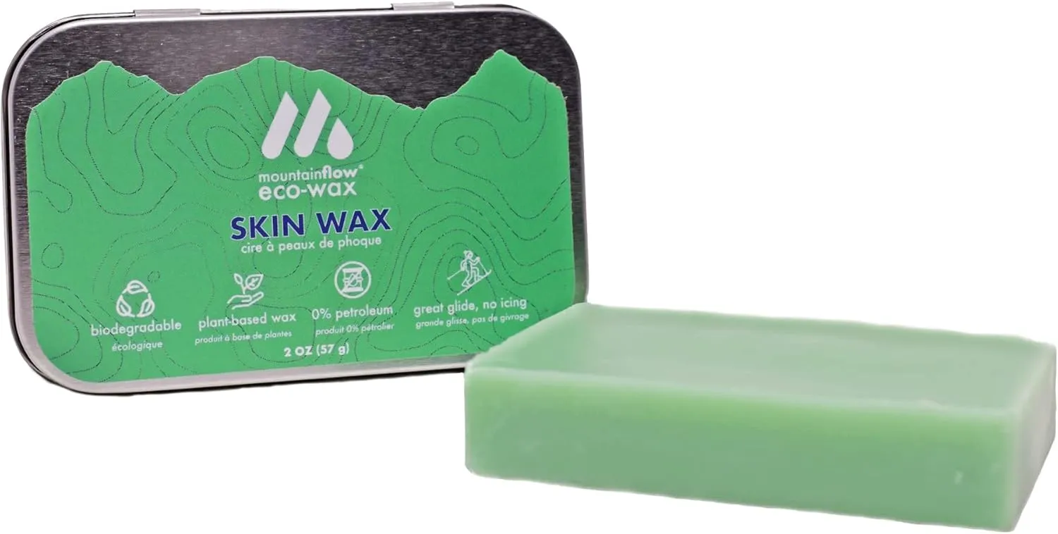 mountainFLOW eco-Wax Skin Wax (Rub-On), Plant-Based   Biodegradable, Prevents Icing, Great Glide