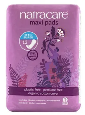 Natracare Maxi Pads Super 12ct