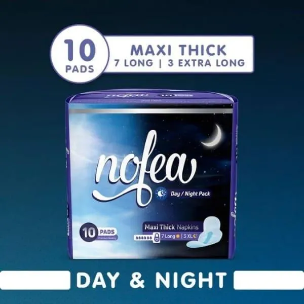 NOFEA DAY/NIGHT MAXI THICK NAPKINS 7LONG 10PADS