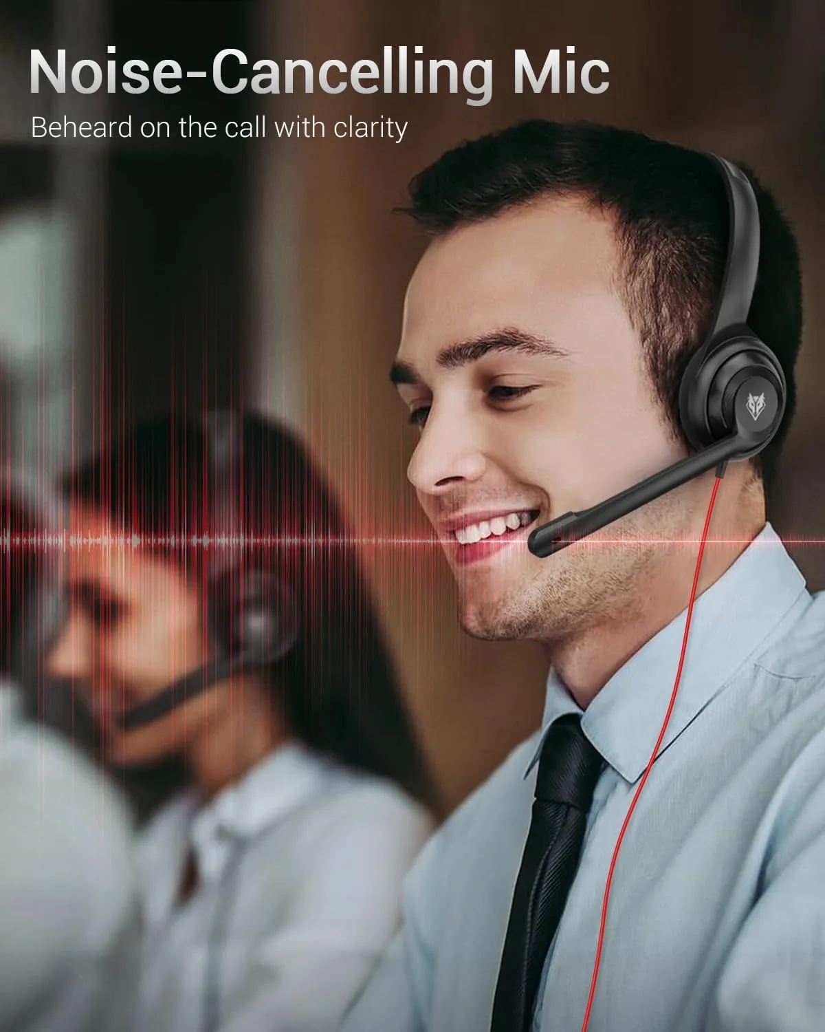 NUBWO HW02 USB Headset with Microphone Noise Cancelling &in-line Control, Ultra Comfort Computer Headset for Laptop pc, On-Ear Wired Office Call Center Headset for Boom Skype Webinars (USB C/3.5)