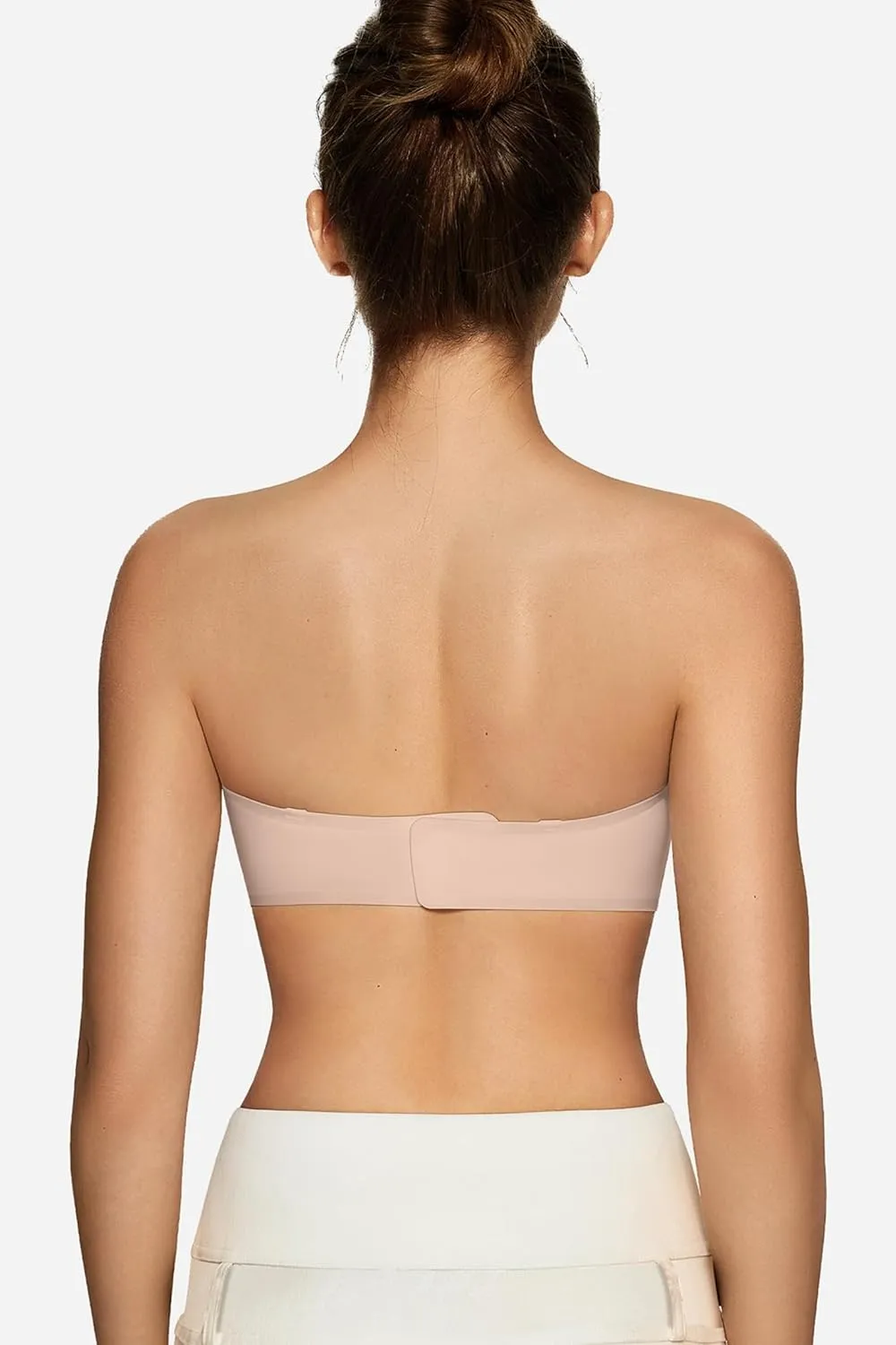 OEAK Womens Strapless Bras Push Up Bandeau Bra Non Slip Wireless Supportive Padded Bras Seamless Comfortable Tube Bra