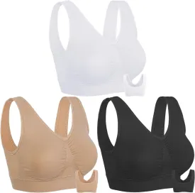 Onory 3 Pack Sports Bras for Women Wirefree Padded Workout Yoga Gym Fitness Bra Medium Support