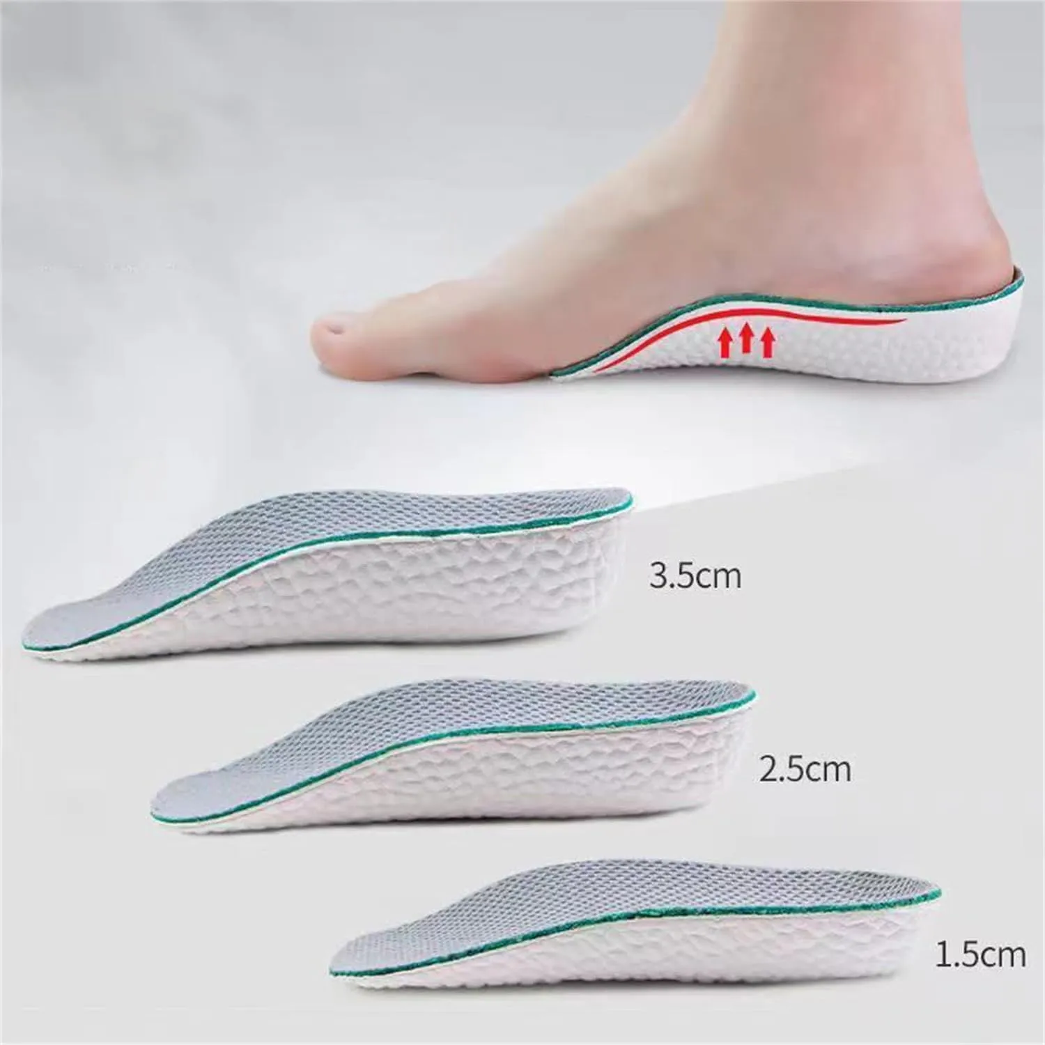 Orthopedic High Pads 1.0 - Orthopedic Highpads 1.0, The First Orthopedic Height Insoles, Arch Support Insoles (0.98in/2.5cm,Black)