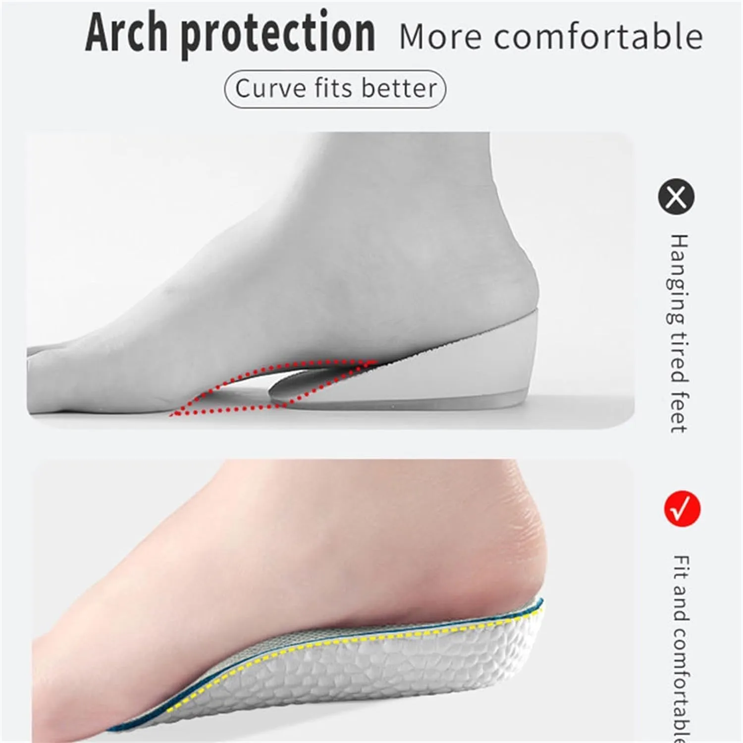 Orthopedic High Pads 1.0 - Orthopedic Highpads 1.0, The First Orthopedic Height Insoles, Arch Support Insoles (0.98in/2.5cm,Black)