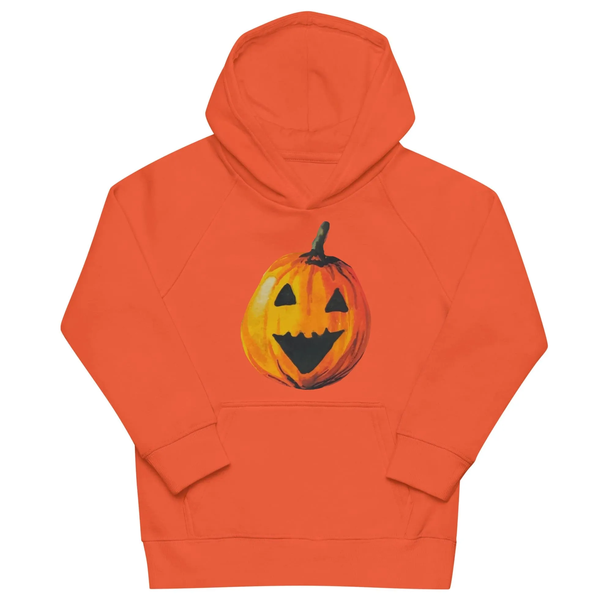 "Watercolor Jack-o-Lantern" Eco Hoodie (Youth/Kids)