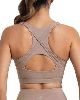 RUNNING GIRL High Impact Sports Bras for Women High Support Womens Sports Bra Racerback Workout Running Bra