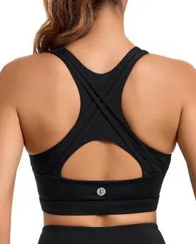 RUNNING GIRL High Impact Sports Bras for Women High Support Womens Sports Bra Racerback Workout Running Bra
