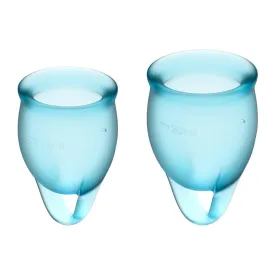 Satisfyer Feel Confident Menstrual Cups Light Blue