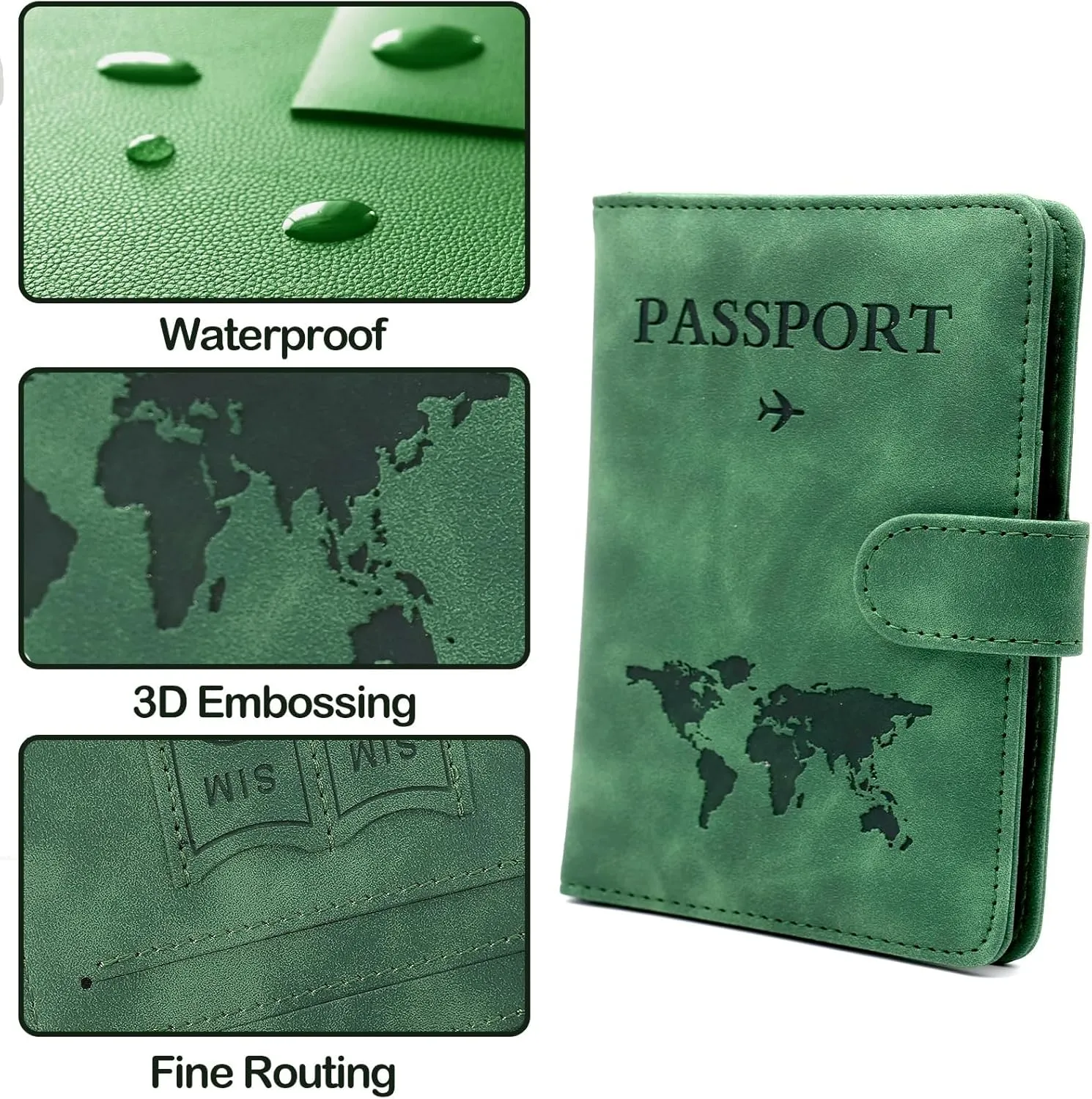 Sizobi Passport Holder Covers Case, RFID Blocking Passport Holder for Travel Essentials, Leather International Travel Must Haves Travel Accessories for Women Men, Cruise Ship Essentials, Travel Gifts