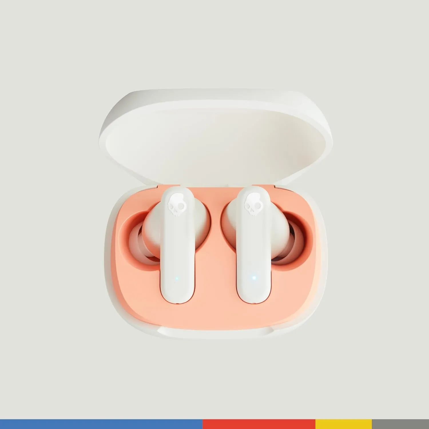 Skullcandy Smokin Buds Wireless Earbuds, Bluetooth Headphones, Noise Isolating Fit, Up to 20 Hours Battery, IPX4 Sweat and Water Resistant, Microphone for iPhone Android - Bone