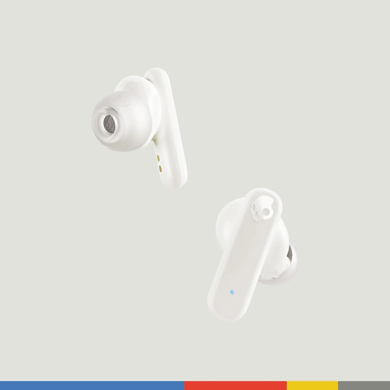 Skullcandy Smokin Buds Wireless Earbuds, Bluetooth Headphones, Noise Isolating Fit, Up to 20 Hours Battery, IPX4 Sweat and Water Resistant, Microphone for iPhone Android - Bone