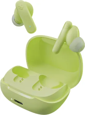 Skullcandy Smokin Buds Wireless Earbuds, Bluetooth Headphones, Noise Isolating Fit, Up to 20 Hours Battery, IPX4 Sweat and Water Resistant, Microphone for iPhone Android - Matcha