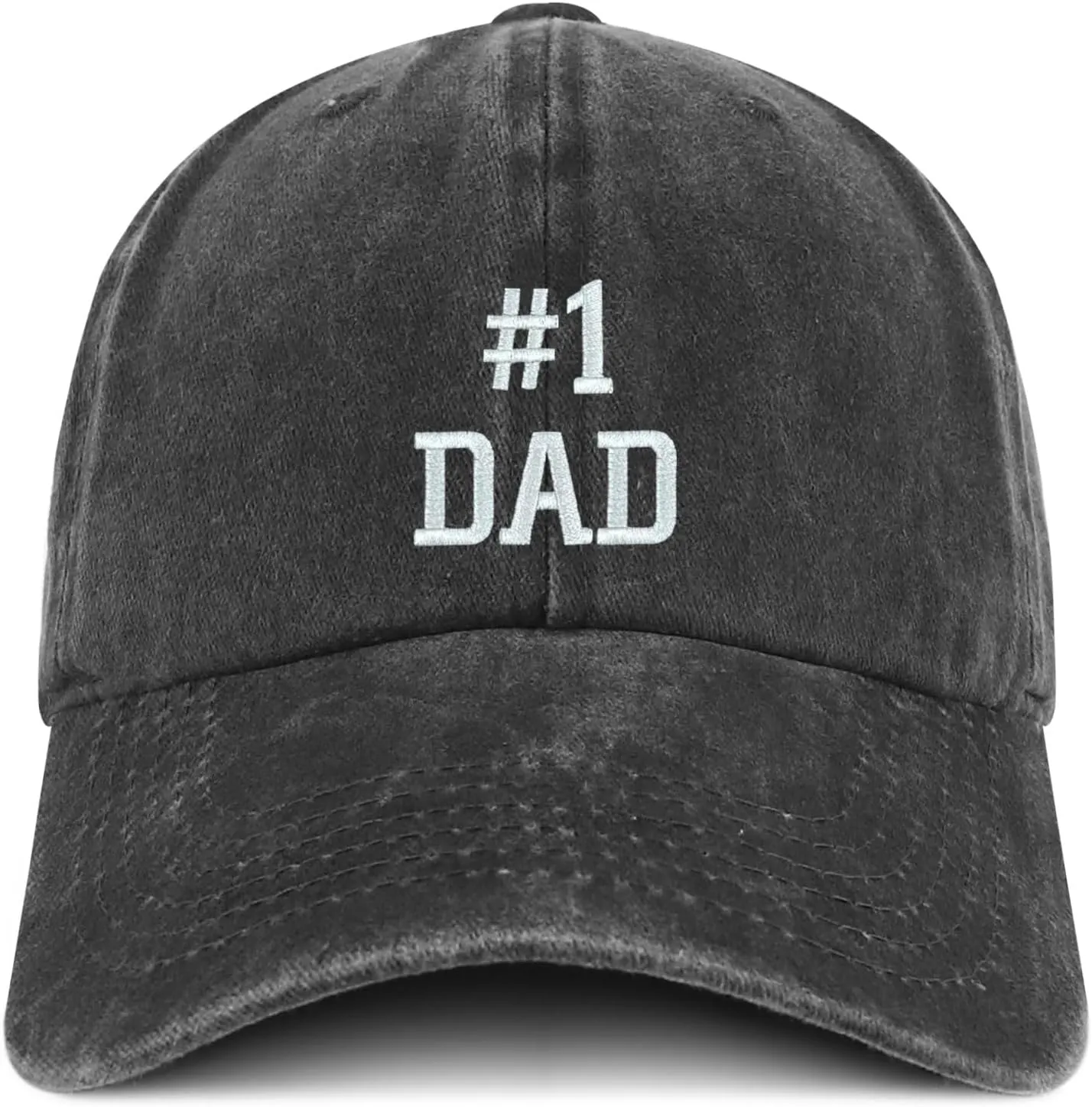 Trendy Apparel Shop Number 1 Dad Embroidered Pigment Dyed Low Profile Cotton Cap