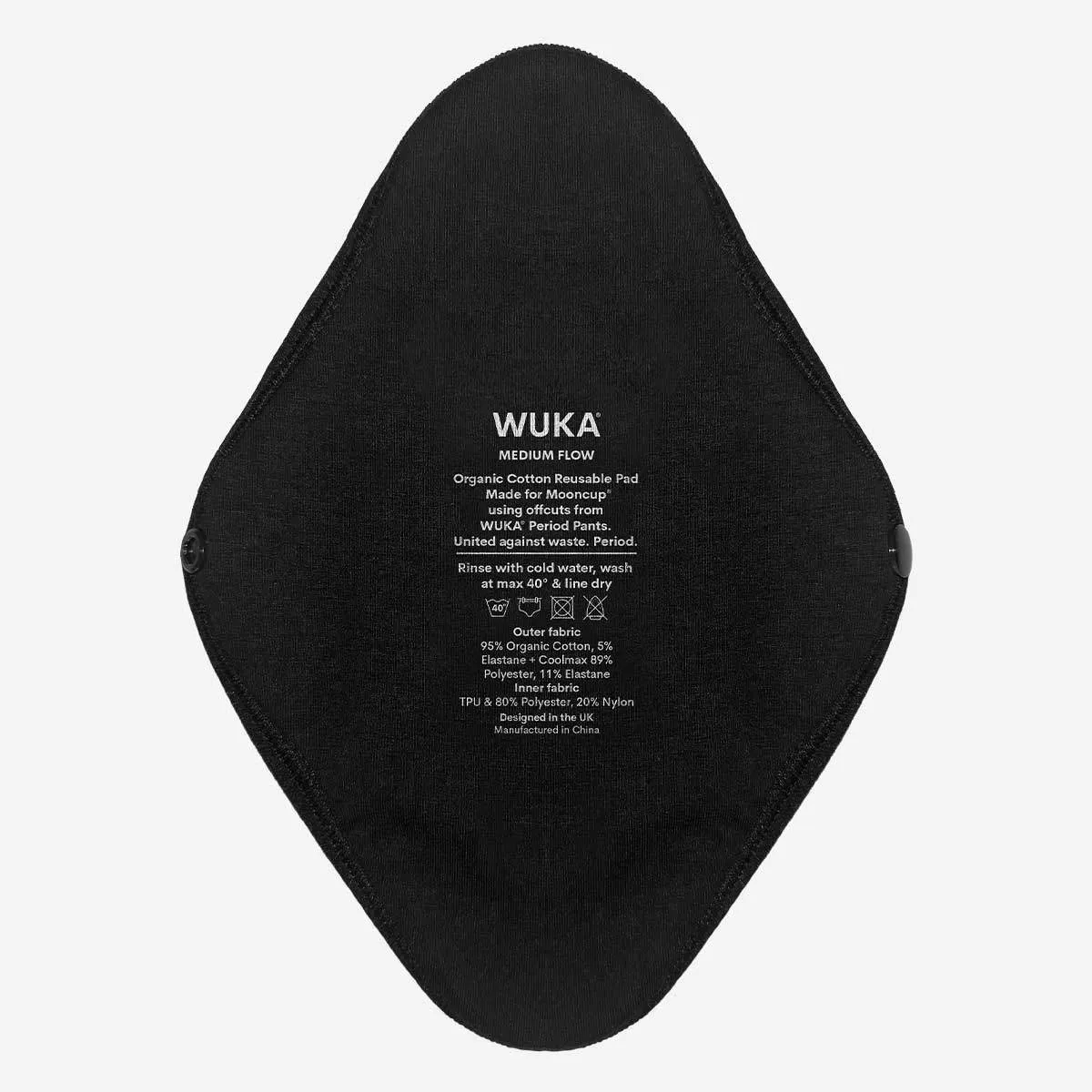 WUKA Reusable Period Pads Medium - 2 Pack