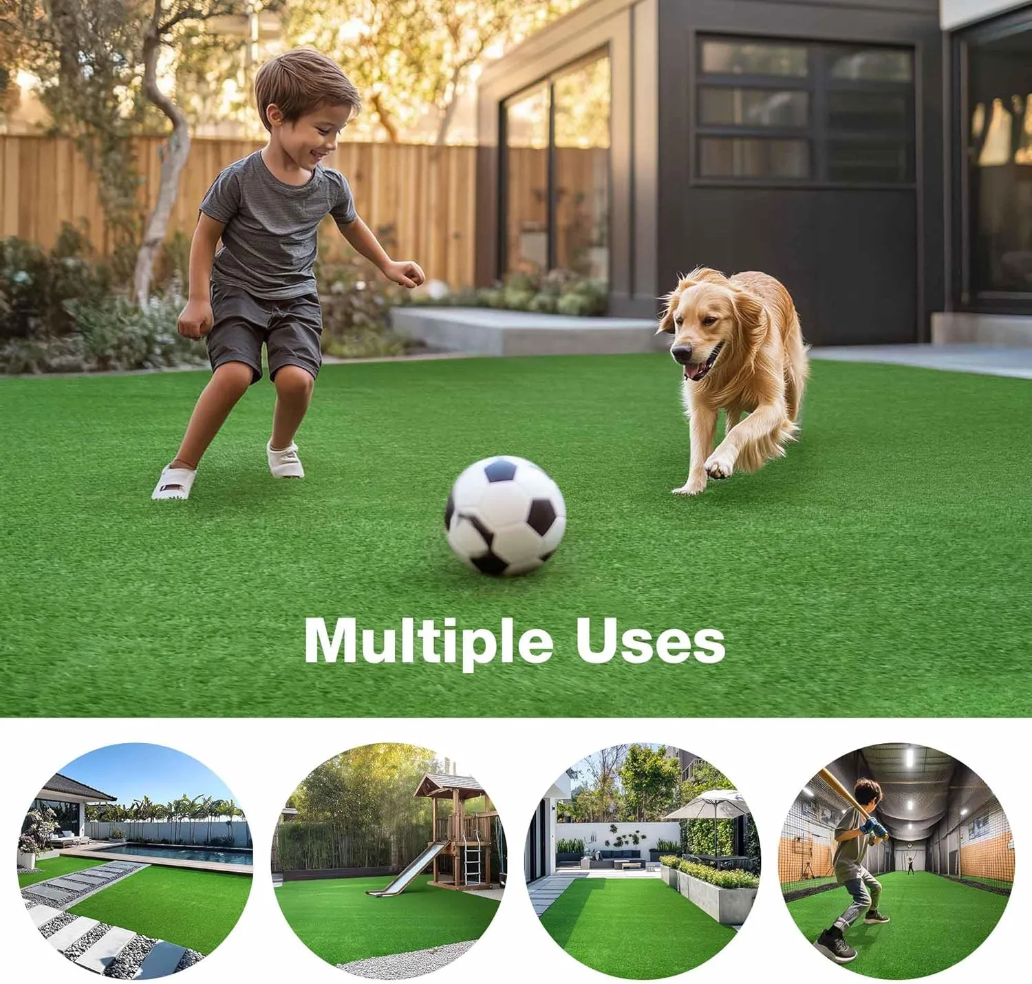 Yescom Sports Sled Strips Turf Gym Turf Flooring for Weight Sled Push Gym Equipment Outdoor Indoor Use 33'x3'(99 Sq.Ft) 0.8" H