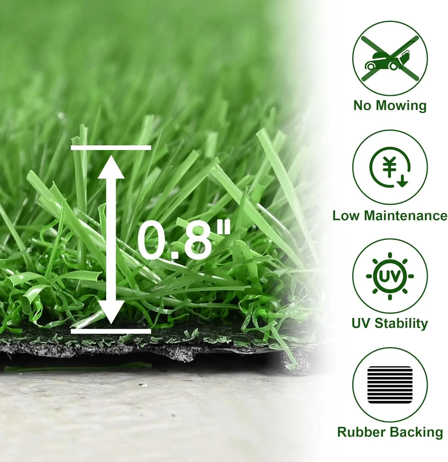 Yescom Sports Sled Strips Turf Gym Turf Flooring for Weight Sled Push Gym Equipment Outdoor Indoor Use 33'x3'(99 Sq.Ft) 0.8" H
